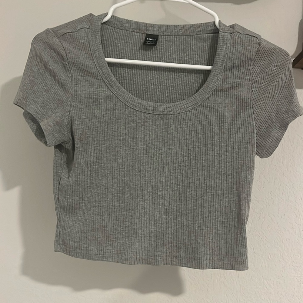 Basic Grey Cropped Tee